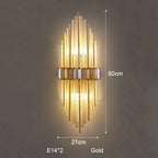Crystal Strip LED Wall Lamp for Living Room, Bedroom, Study, Balcony Lighting