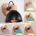 Nordic Wooden Wall Light Industrial Wall Sconce for Bedroom Reading