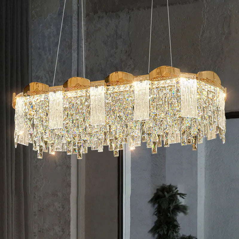 Crystal Ceiling Chandelier: Modern Luxury Lighting for Living Room, Dining Room, Bedroom