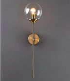 Golden Glass Ball Wall Lamp: Modern Nordic Style Bedside & Living Room Lighting