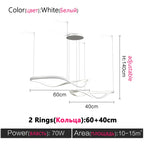 Modern LED Living Room Chandelier Creative Nordic Hall Lamps