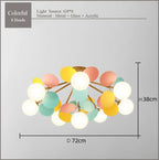 Frost Glass Ceiling Chandelier for Home Indoor Lighting