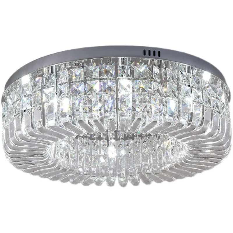 Nordic Gold Chrome Crystal Ceiling Chandelier for Living Room & Bedroom