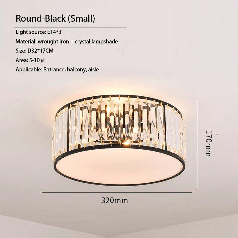 Luxury Crystal Ceiling Lights LED Chandeliers for Living Room Bedroom Lighting