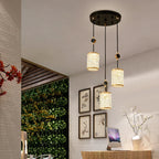 Rotating Chinese Style Stair Chandelier: High-End Villa Duplex Lamps