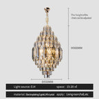 Crystal Pendant Lamp: Nordic Modern Luxury for Villa, Hotel, and Living Room