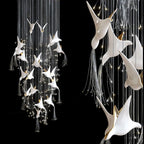 Modern Glass Ceiling Chandelier for Living Room, Hotel, Villa, and Duplex Building