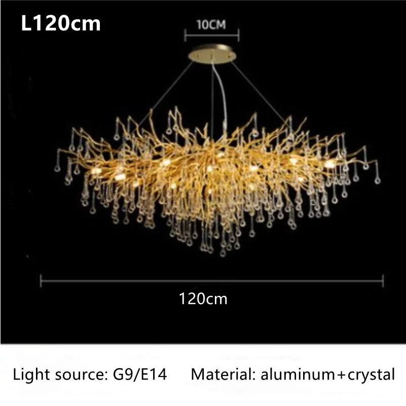 Luxury Crystal Ceiling Chandelier for Modern Living, Dining, Bedroom, and Hotel Hall Decor