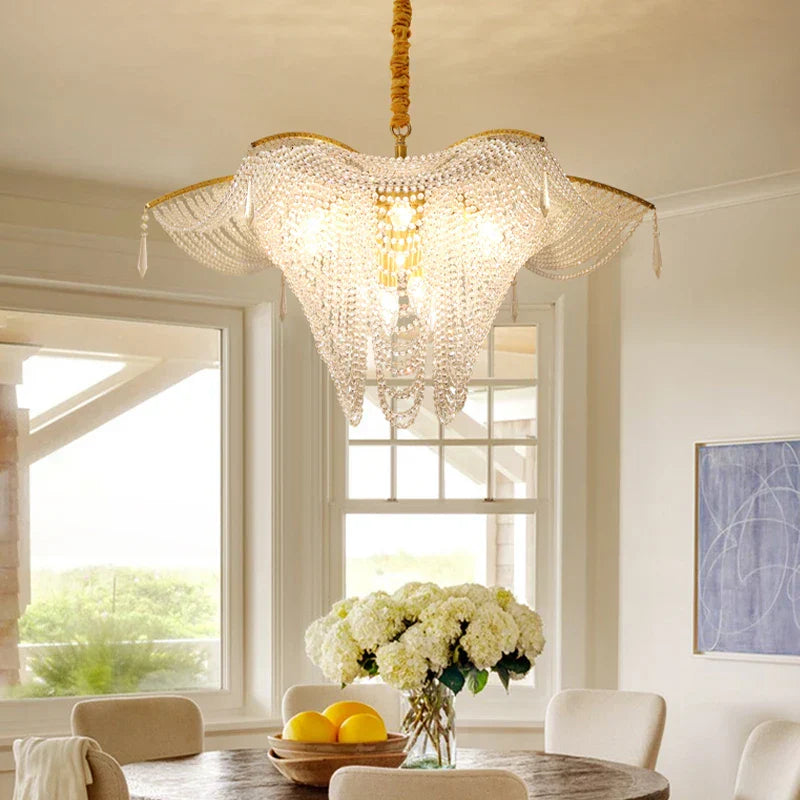 Modern Butterfly Crystal Chandelier Light for Living Room, Dimmable Home Lighting
