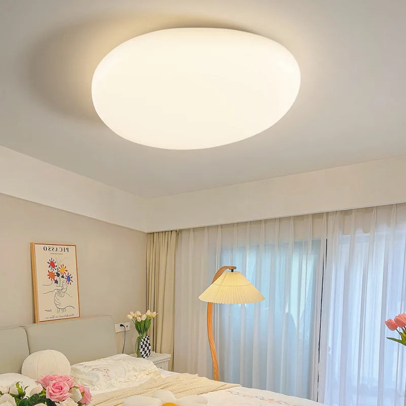 Nordic Cream LED Ceiling Lamp - Modern, Minimalist for Living Room, Bedroom, Restaurant