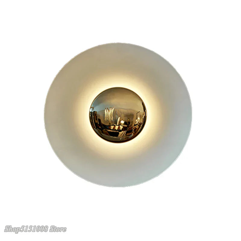 UFO Round Wall Sconce Light for Bedroom Restaurant Porch Decoration