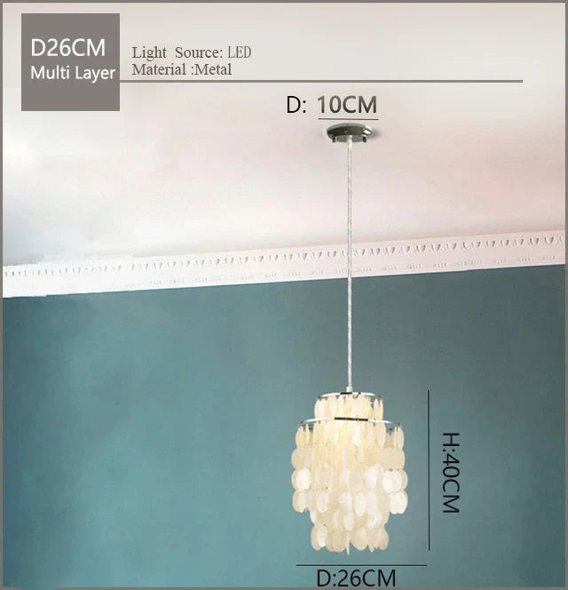 Nordic Shell Wind Chime Chandelier LED Pendant Light