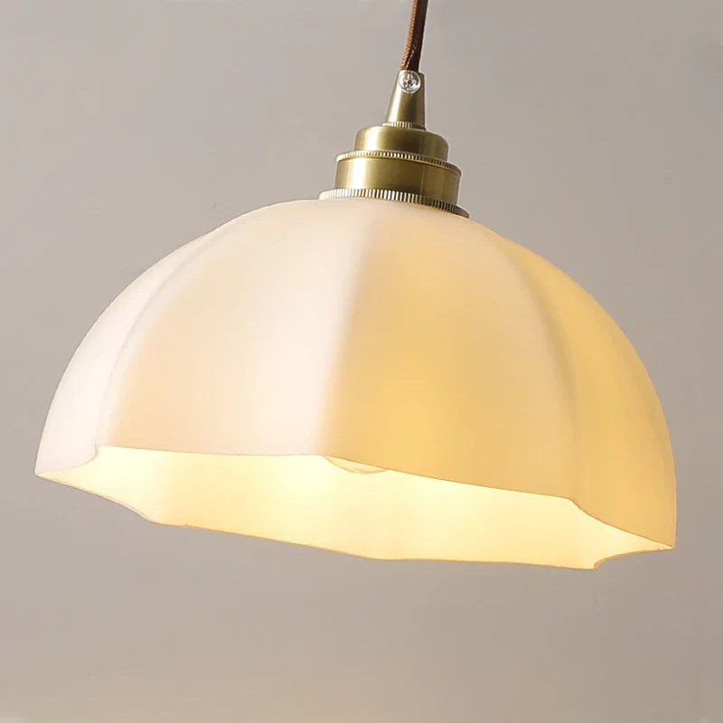 Metal Industrial Pendant Light with Glass Shade for Kitchen Office Dining Room