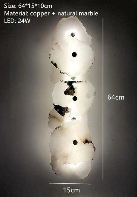 Marble & Copper LED Wall Sconce for Luxe Home Decor