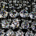 Luxury LED Round Crystal Chandelier Ceiling Light for Home Decor Living Dining Bedroom