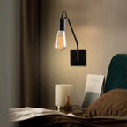 Nordic Vintage Wrought Iron Wall Lamp Sconce for Bedroom Living Room Decor