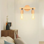 Wood Double Heads Wall Lamps - Modern Nordic Indoor Lighting Sconces