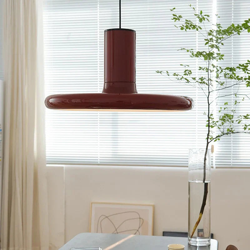 Red Chandelier: Danish Style Modern Bauhaus Artistic Bedroom Lamp