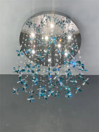 Modern Crystal Chandelier Staircase Lighting for Living Room, Hotel Lobby Decoration