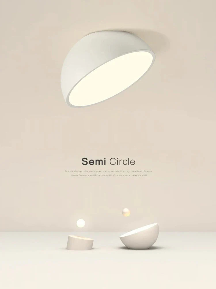 LED Semicircular Ceiling Light for Bedroom, Aisle, Balcony - Modern & Creative Lighting Fixtures