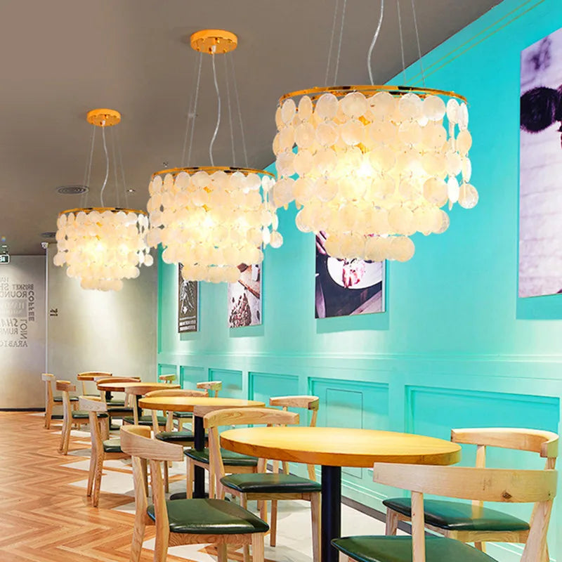 Nordic Shell Wind Chime Chandelier LED Pendant Light