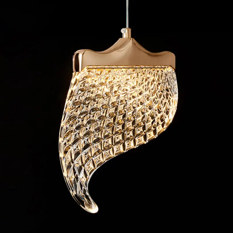 LED Staircase Chandelier: Modern Loft Lighting Fixture for Living & Dining Room