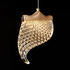 LED Staircase Chandelier: Modern Loft Lighting Fixture for Living & Dining Room