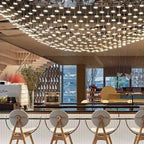 Acrylic Crystal Hanging Chandelier LED Ceiling Pendant Light for Living Room Lobby Customize Hotel