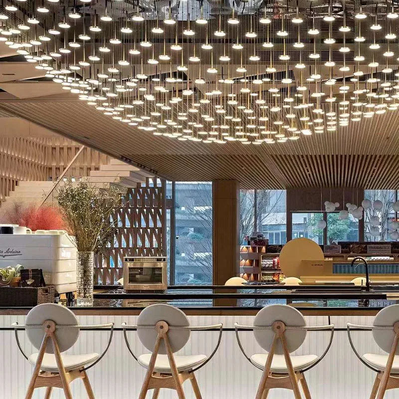 Acrylic Crystal Hanging Chandelier LED Ceiling Pendant Light for Living Room Lobby Customize Hotel