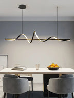 Water Ripple LED Pendant Lights: Modern Minimalist Dining Room Bar Hanging Lamp Fixtures
