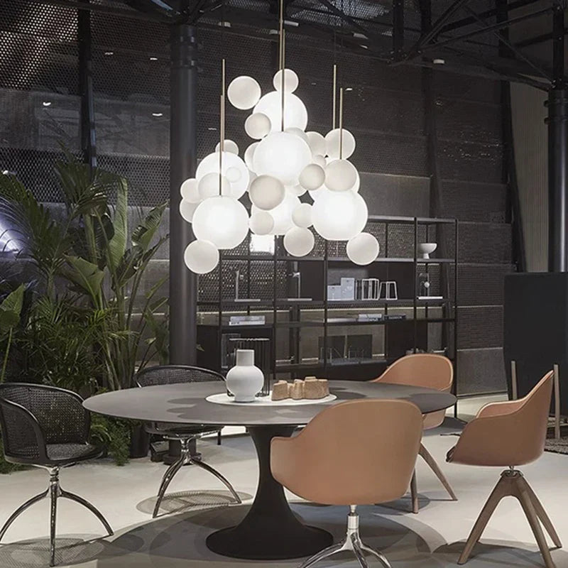 Nordic Home Decoration Stair Chandelier Living Dining Room Pendant Ceiling Light Indoor Lighting Afralia™