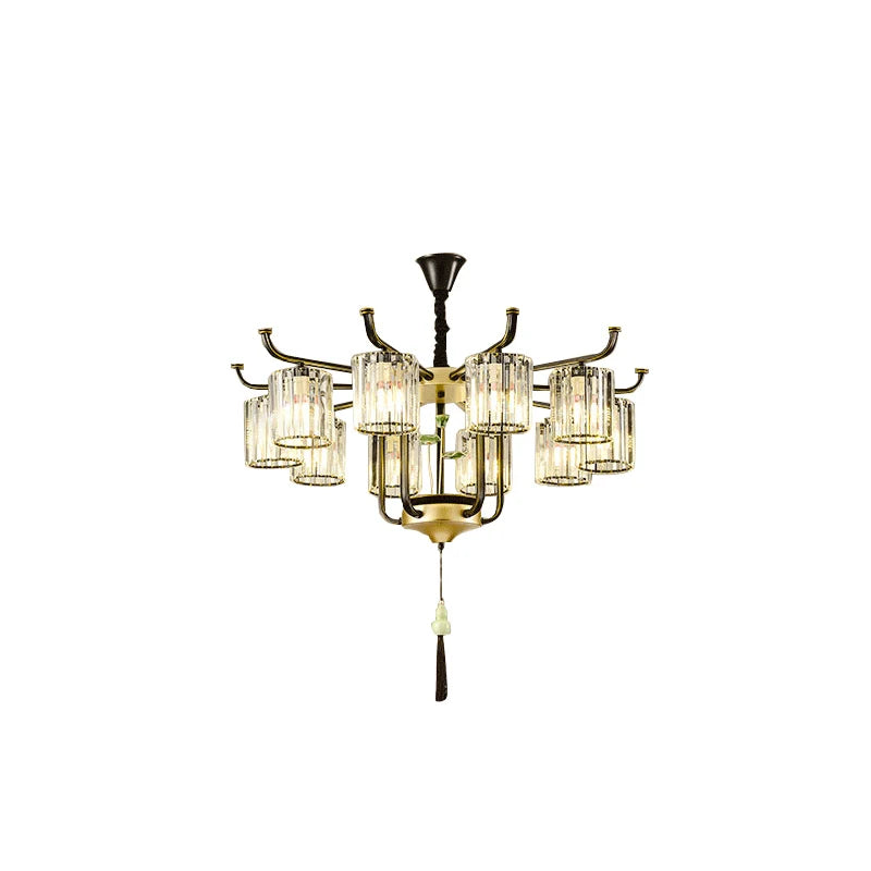 Luxury Crystal Chandelier: Modern Chinese Villa Living Room Lighting