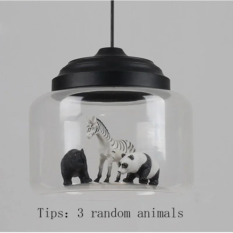 Nordic Cartoon LED Pendant Lights: Cute Animal Design for Kids Room, Bedroom Decor