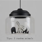 Nordic Cartoon LED Pendant Lights: Cute Animal Design for Kids Room, Bedroom Decor