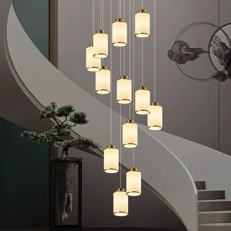 Modern LED Pendant Light Chandeliers for Living Room Staircase Decor