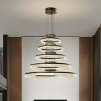 Acrylic Living Room Chandelier Pendant Light Fixture_LED Hanging Lamp
