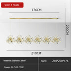 Leaf Sequin Ceiling Chandelier for Modern Living Room, Restaurant, Bar, and Shop Window