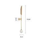 Gold LED Single Head Wall Lamp for Living Room, Bedroom, and Corridor