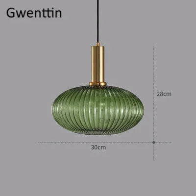 Stained Glass Pendant Lights Nordic Modern Hanging Lamps for Home Decor