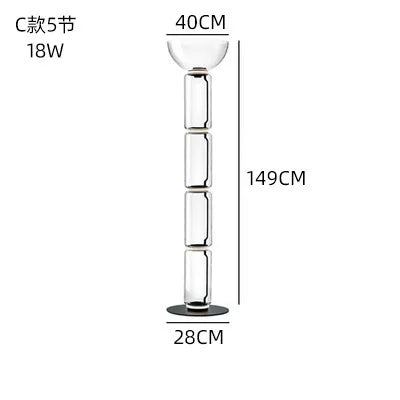 Glass LED Floor Lamp for Modern Interior Decor