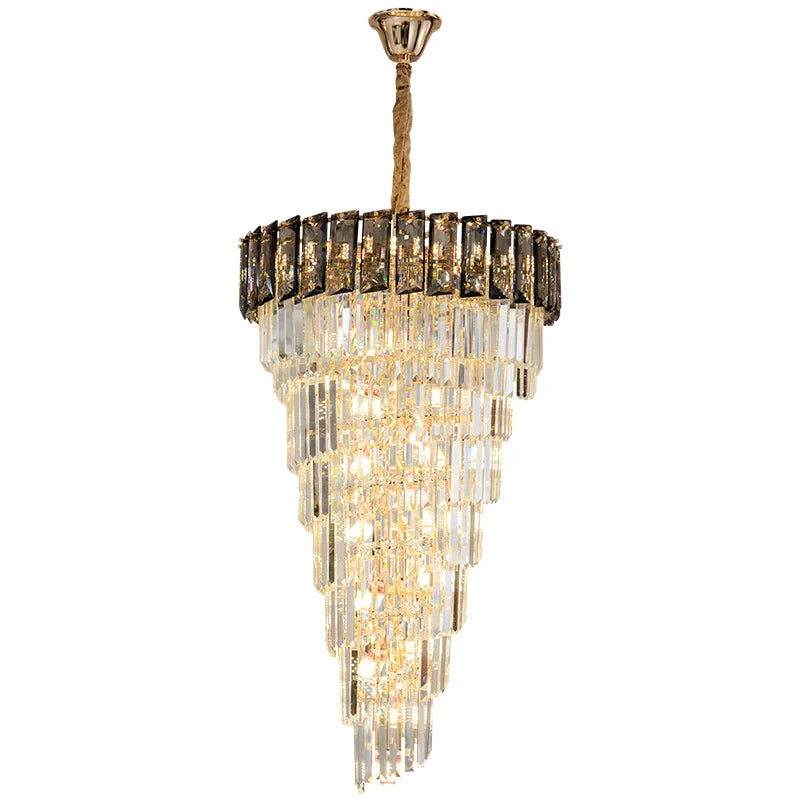 Amber Crystal Chandelier for Luxurious Living Spaces