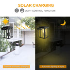 Solar Motion Sensor Wall Lights: 3 Lighting Mode, Waterproof Security Lamp