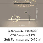 Starry Pendant Light: Modern Luxury Dining Room Chandelier Lighting