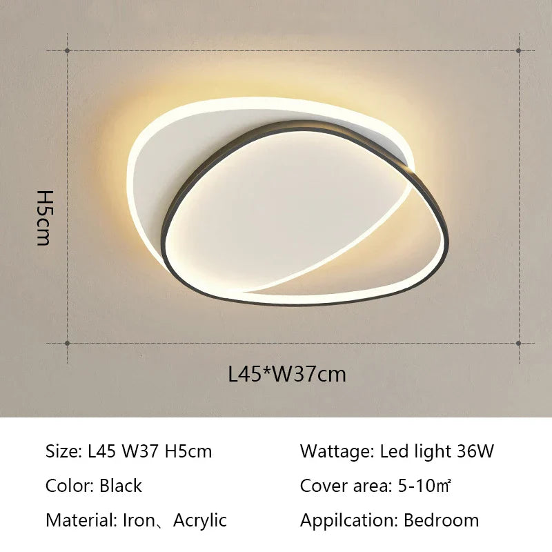 LED Ceiling Lights: Modern Round Lamps for Bedroom, Living Room, Study - Indoor Lighting Fixtures