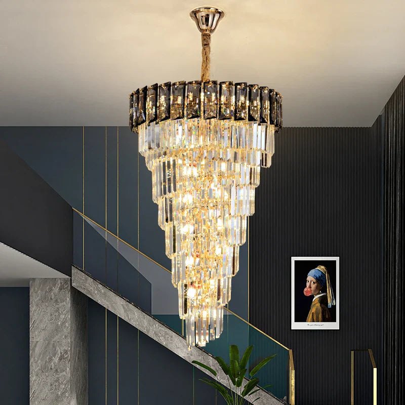 Amber Crystal Chandelier for Luxurious Living Spaces