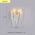 Gold Aluminium Branch Pendant Light Chandelier for Modern Dining Room Decor