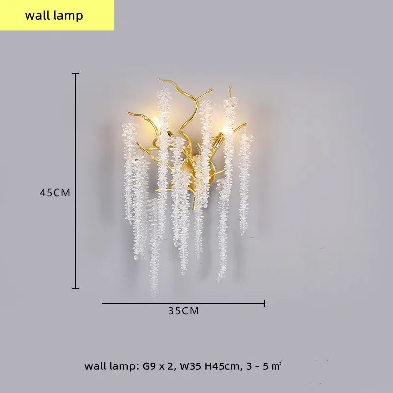 Gold Aluminium Branch Pendant Light Chandelier for Modern Dining Room Decor