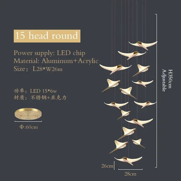 Ocean Dolphin Pendant Chandelier