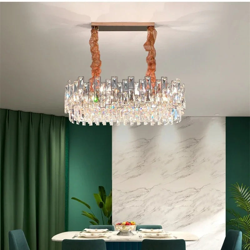 Modern Crystal Chandelier for High-End Living Room Decor Lighting