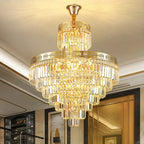 Crystal Duplex Chandelier for Luxury Hollow Living Room Décor
